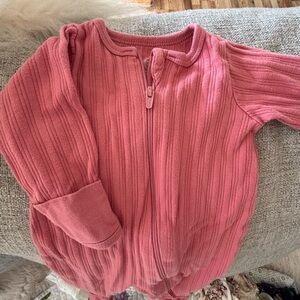 Wonder Nation Ribbed Pink Kids Footie